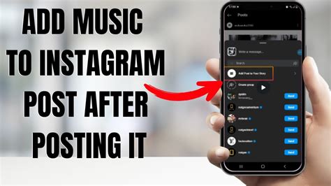 how to add music to instagram post after posting